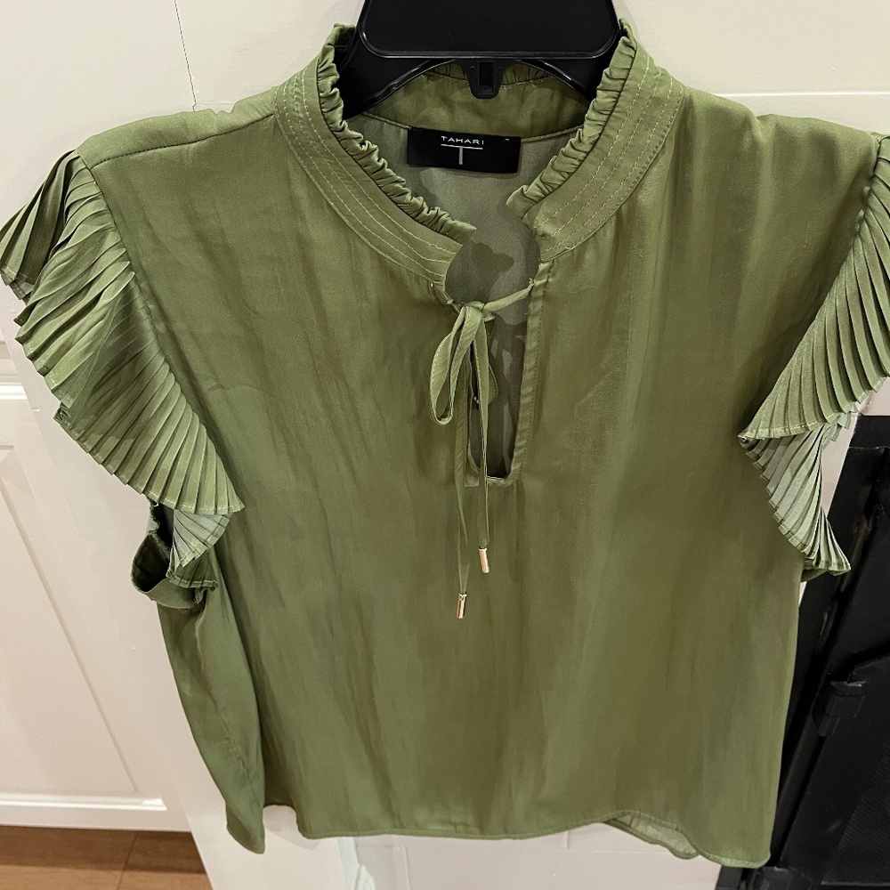 Tahari blouse size large-25” long-20” across chest